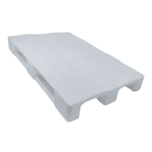 100x120x15cm Beyaz Kapalı 15kg 3 Kızaklı HDPE Plastik Palet