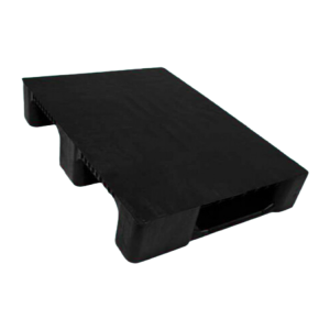 60x80x15cm Siyah Kapalı 6,5kg 3 Kızaklı PPC Plastik Palet
