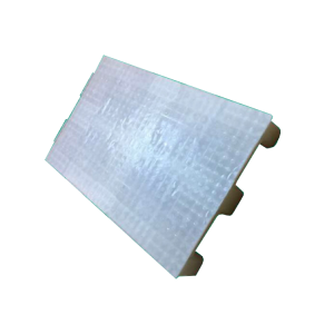 80x120x15cm Beyaz Pullu 13kg 3 Kızaklı HDPE Plastik Palet