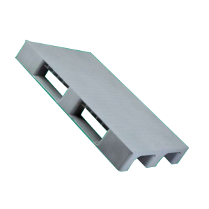 80x120x15cm Gri Pullu 13kg 3 Kızaklı HDPE Plastik Palet