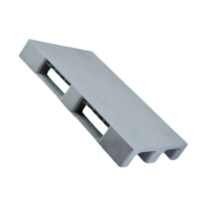 80x120x15cm Gri Pullu 13kg 3 Kızaklı PPC Plastik Palet